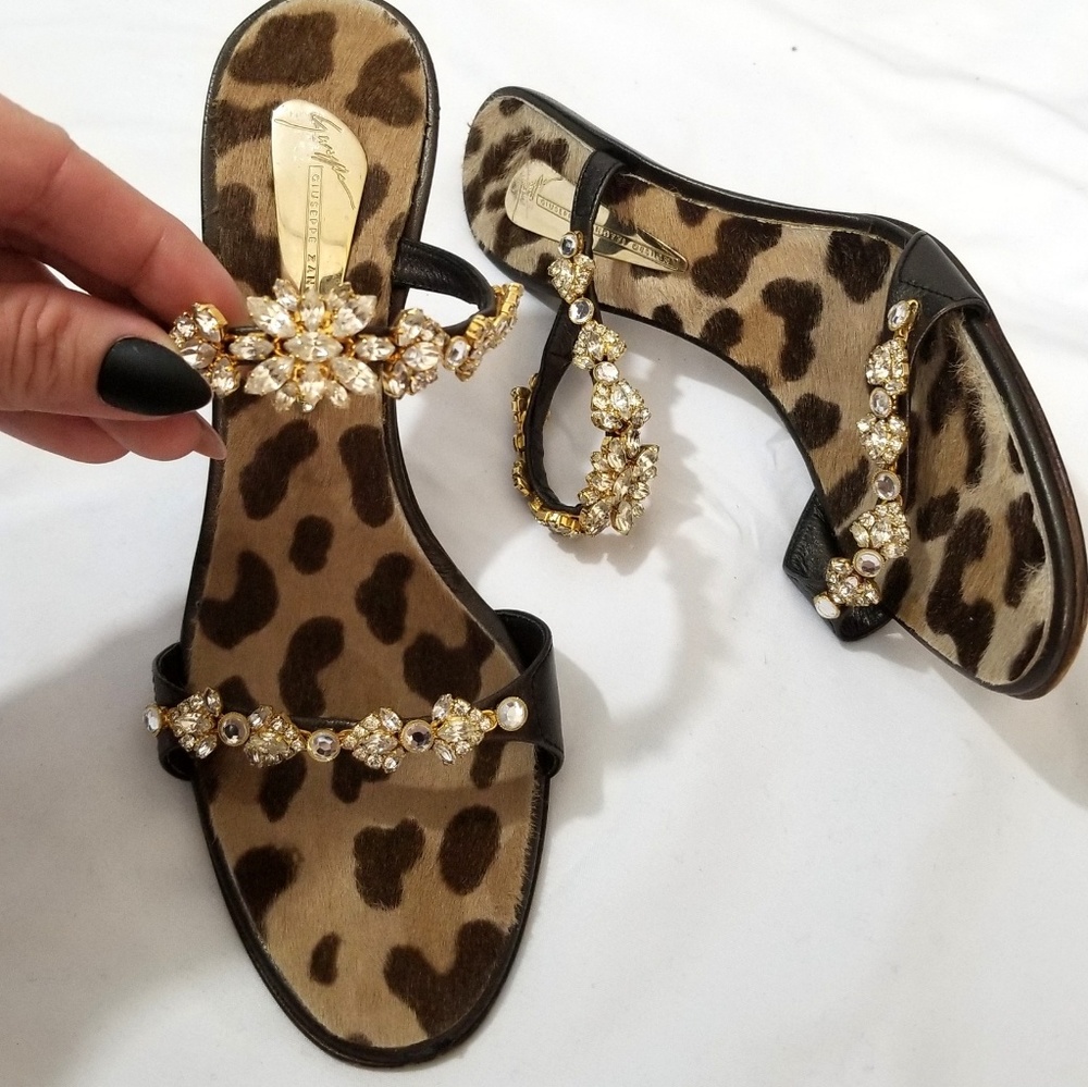 Giuseppe Zanotti Crystal Strappy Sandal Heels